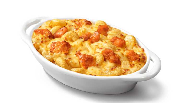 Baked Macaroni and Cheese with BBQ Chicken